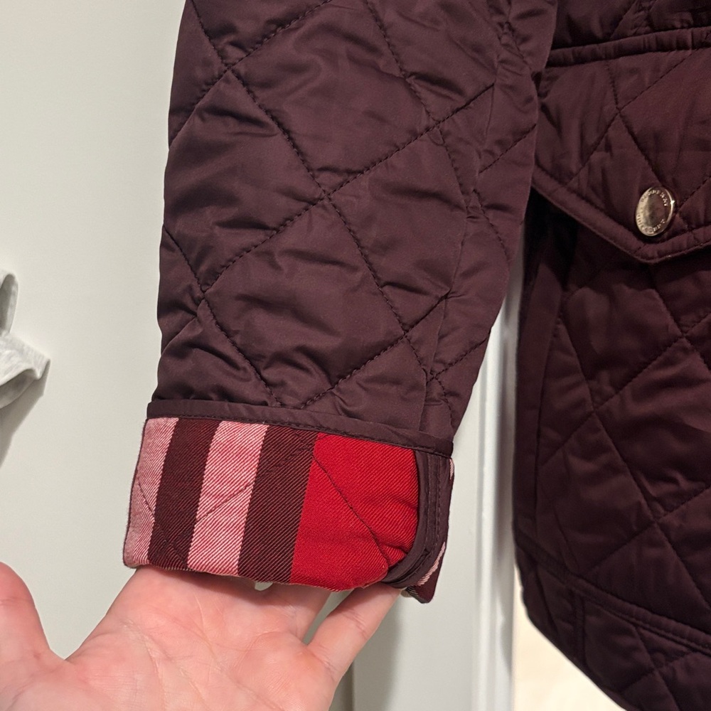 Burberry Deep Burgundy Quilted Jacket - Picture 4 of 6